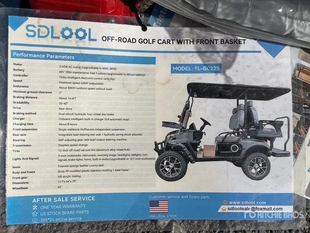 2026 SDLOOL SL-GC22S Off-Road Golf Cart (Unused)
