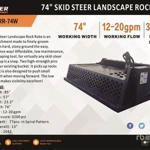 2026 ARTEER LRR-74W 74 In Skid Steer Landscape Rake (Unused)
