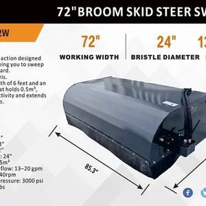 2026 ARTEER SS-72W 72 in Skid Steer Sweeper (Unused)