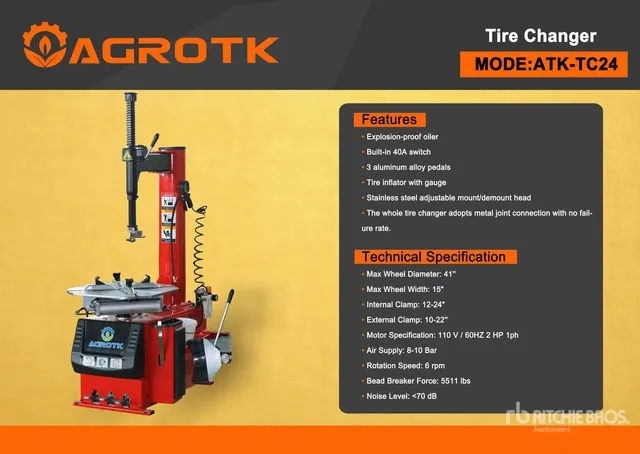2026 AGT ATK-TC24 Tire Changer (Unused)