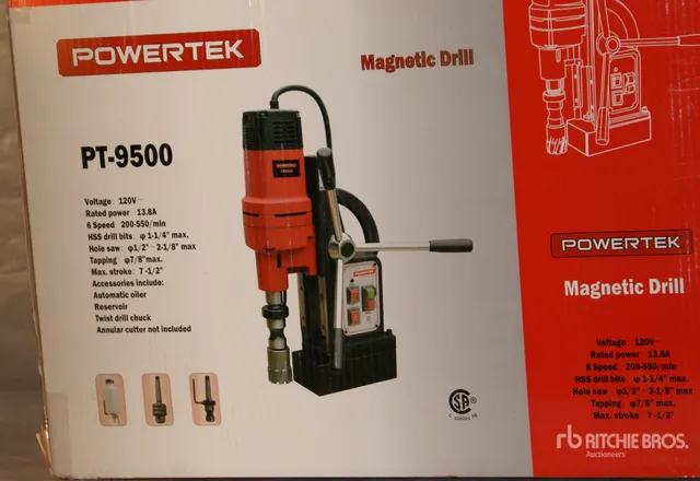 2026 Powertek PT9500 Magnetic Drill Press (Unused)