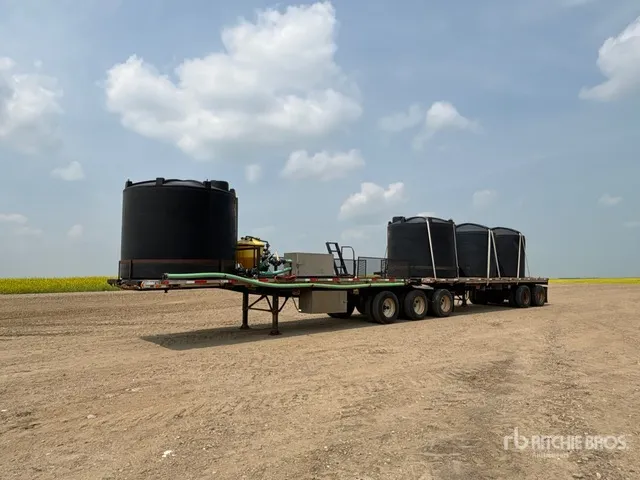 2001 Lode King 28 ft Tri/A Super B-Train Lead Sprayer Trailer Flatbed Trailer