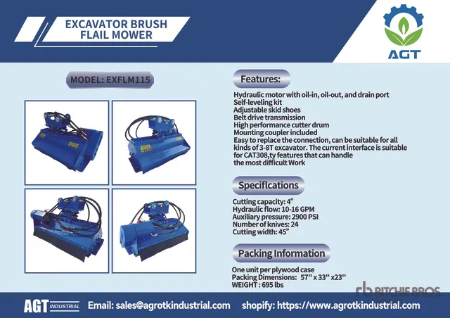 2026 AGT EXFLM115 45 in Excavator (Unused)