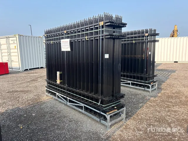 Quantity of (20) Canex 9 ft 8 in x 6 ft 10 in Powder Coated Site Fence (Unused)