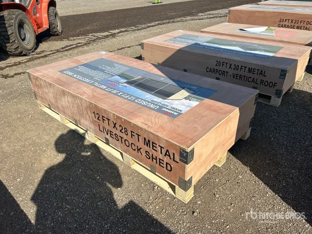 2026 AGR-LS1228 12 ft x 28 ft Metal Livestock Shelter (Unused)