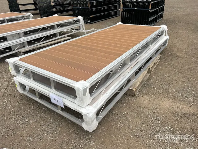 Quantity of (2) 2026 BYT BDF410 4 ft x 10 ft Aluminum Boat Dock Section Kit (Unused)