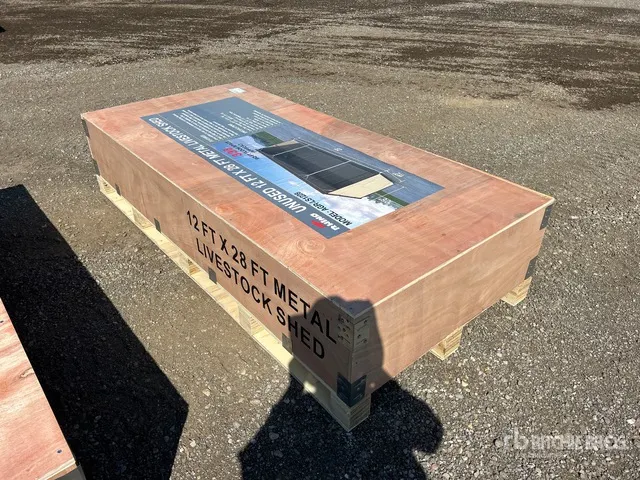 2026 AGR-LS1228 12 Ft x 28 Ft Metal Livestock Shelter (Unused)