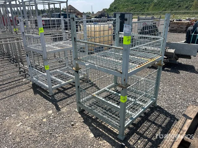 Quantity of (4) Stackable Metal Bins