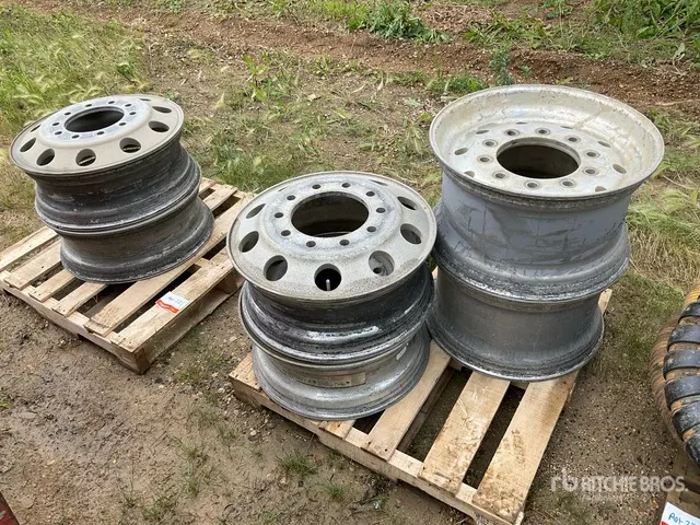 Quantity of (6) Aluminum Semi Tire Rims