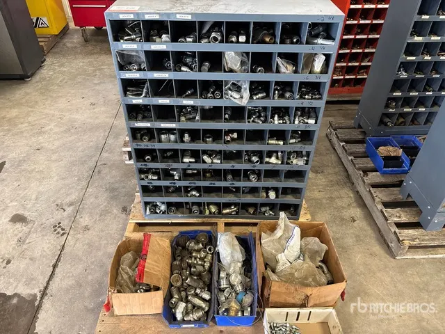Quantity of Hydraulic Fittings & Bin
