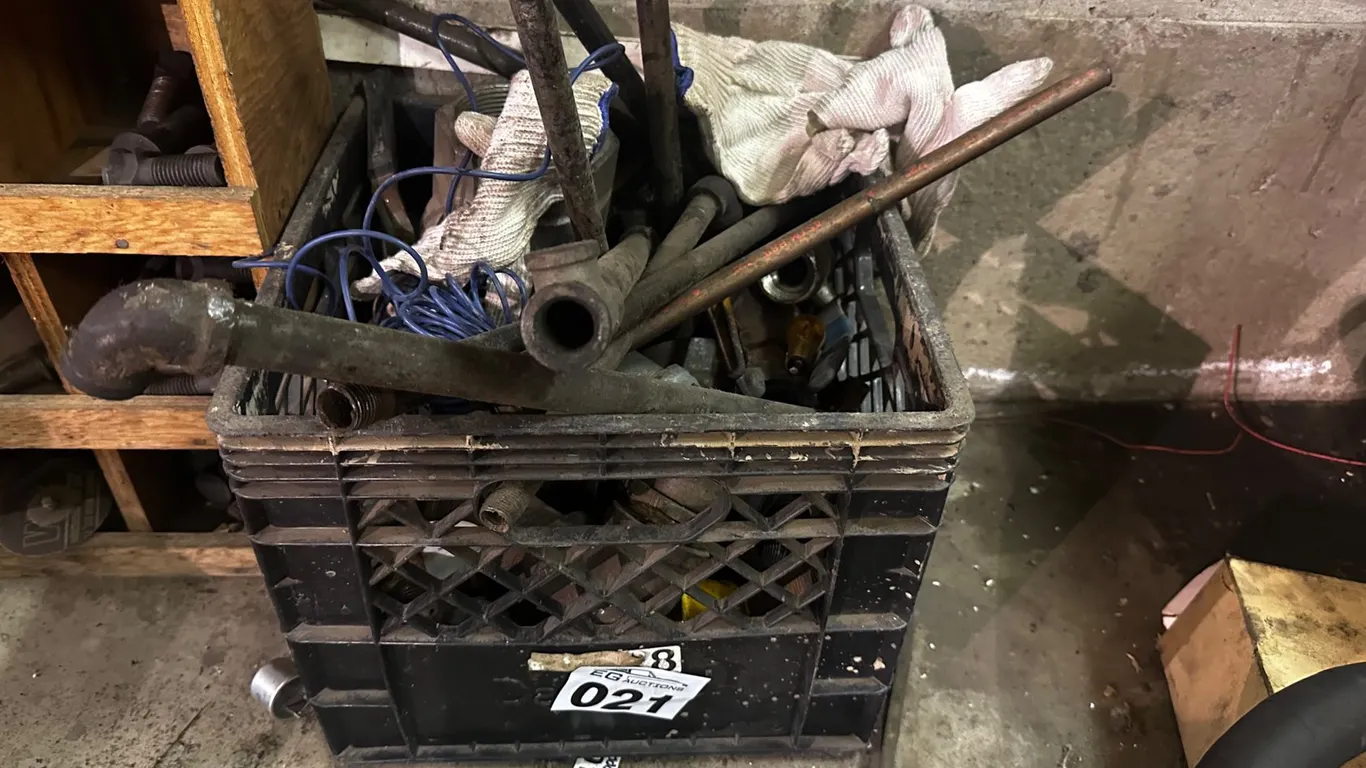 ASSORTED HEAVY-DUTY TOOLS, PIPE FITTINGS & HARDWARE