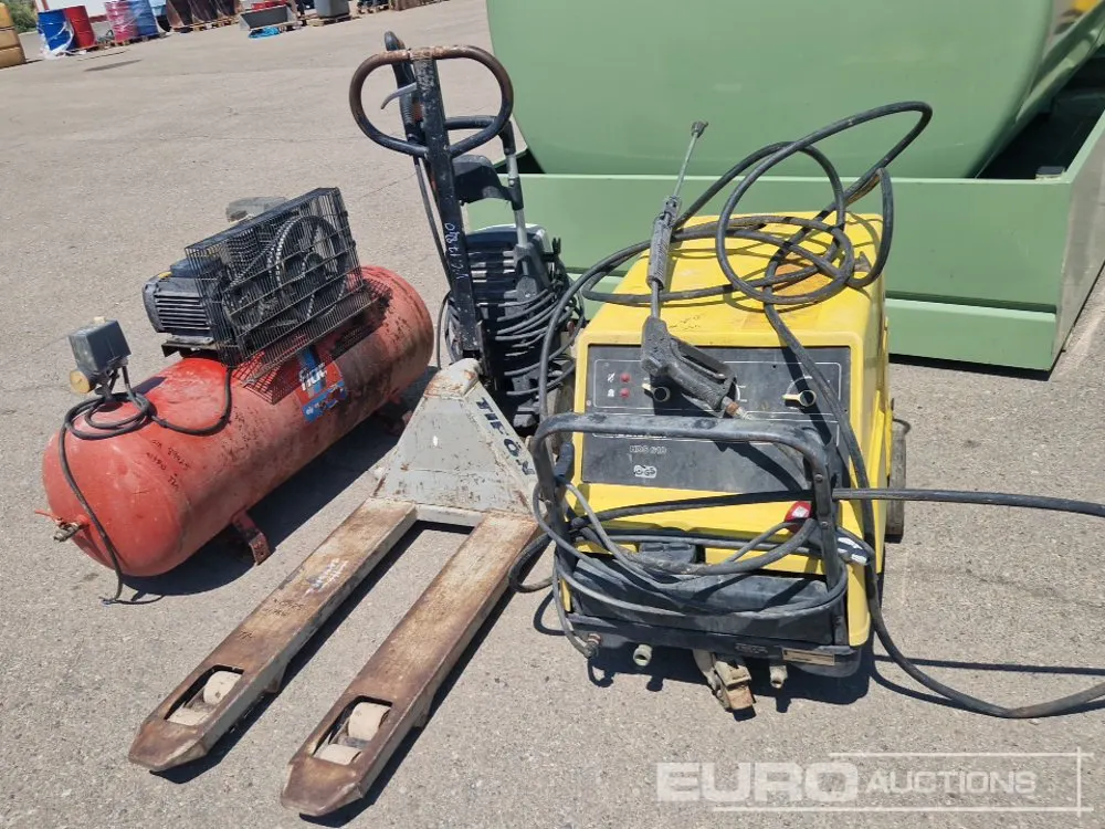 Pallet of Air Compressor, Hight Pressure Washer, Manual Pallet Truck