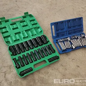 Unused 20Pc Deep Impact Socket Set, 40Pc Hex Torque Spline Set (2 of) 