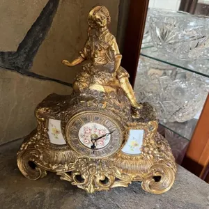 Ceramic Figure & Clock