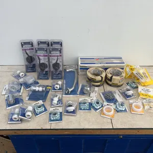 Qty of UNUSED plumbing supplies, door handles, masking tape etc