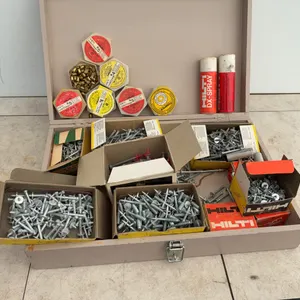 Quantity of Hilti load charges and nails in a case