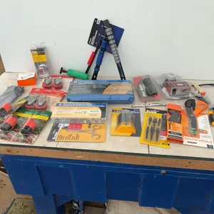 Quantity of misc tools including: 5 piece tie rod breaker, socket rails, wire ties, tamperproof