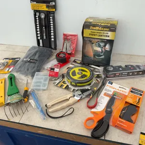 Quantity of misc tools, impact wobble sockets for drill, 1/4" SAE socket set, qty of wire ties,