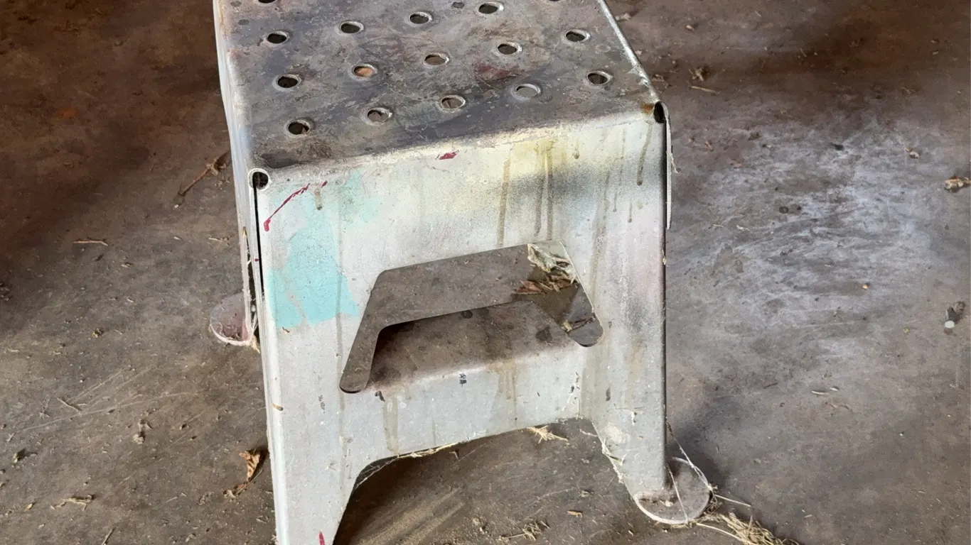 Folded Aluminum Submarine Step Stool Heavy Duty Industrial Step