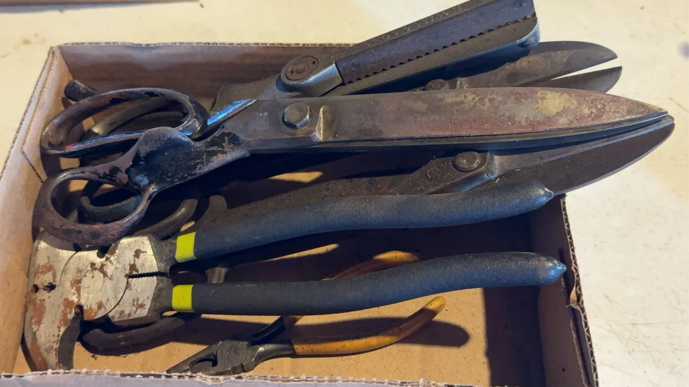Assorted Hand Tools Including J Wiss & Sons Pinking Shears