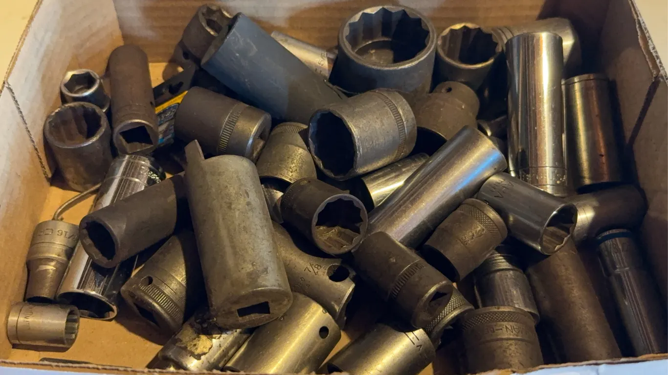 Assorted Mechanics Tool Socket Lot SAE Metric Deep Impact Sockets