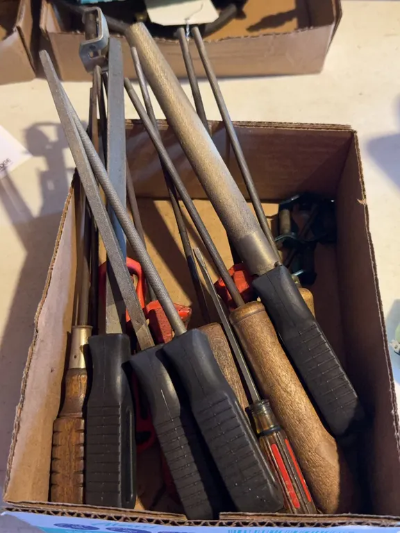 Assorted Hand Files Chainsaw Sharpening Tools Husqvarna Handles