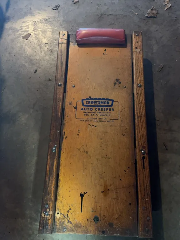 Craftsman Hardwood Auto Creeper with Rol-Ez-E Caster Wheels