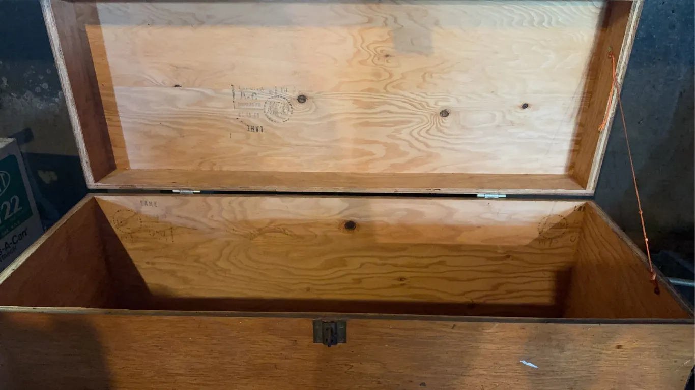 Large Douglas Fir Plywood Storage Chest Storage Trunk 42 Inch Length