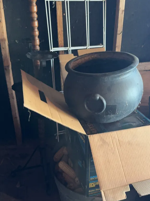 Mixed Estate Collection Featuring Halloween Blow Mold Cauldron and Garden Accents