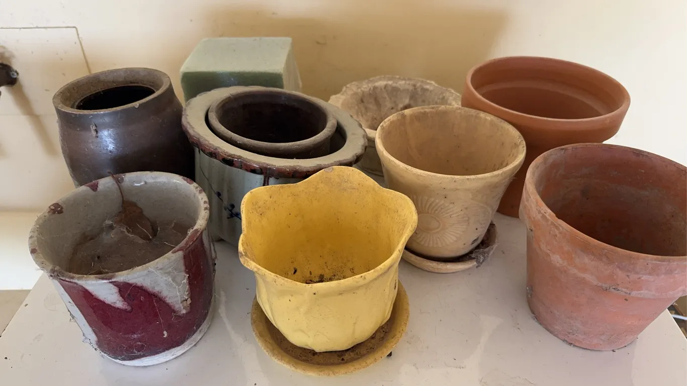 Assorted Ceramic Terracotta Garden Planters Stoneware Pots Lot