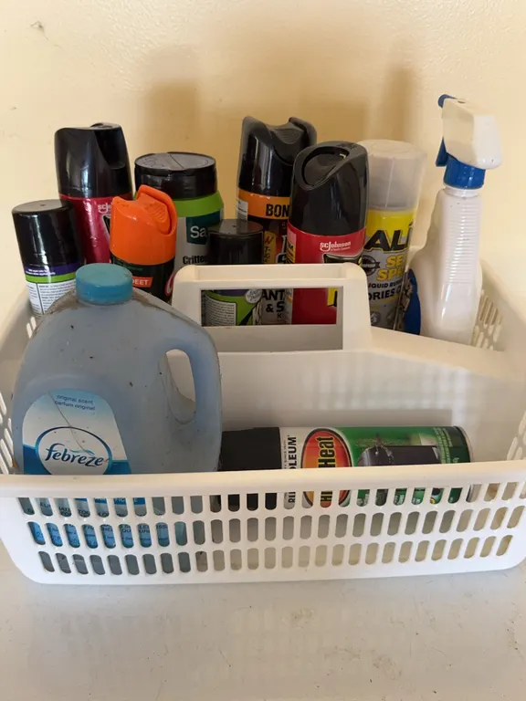 Household Pest Control Insect Repellent Sprays and Cleaning Caddy Lot