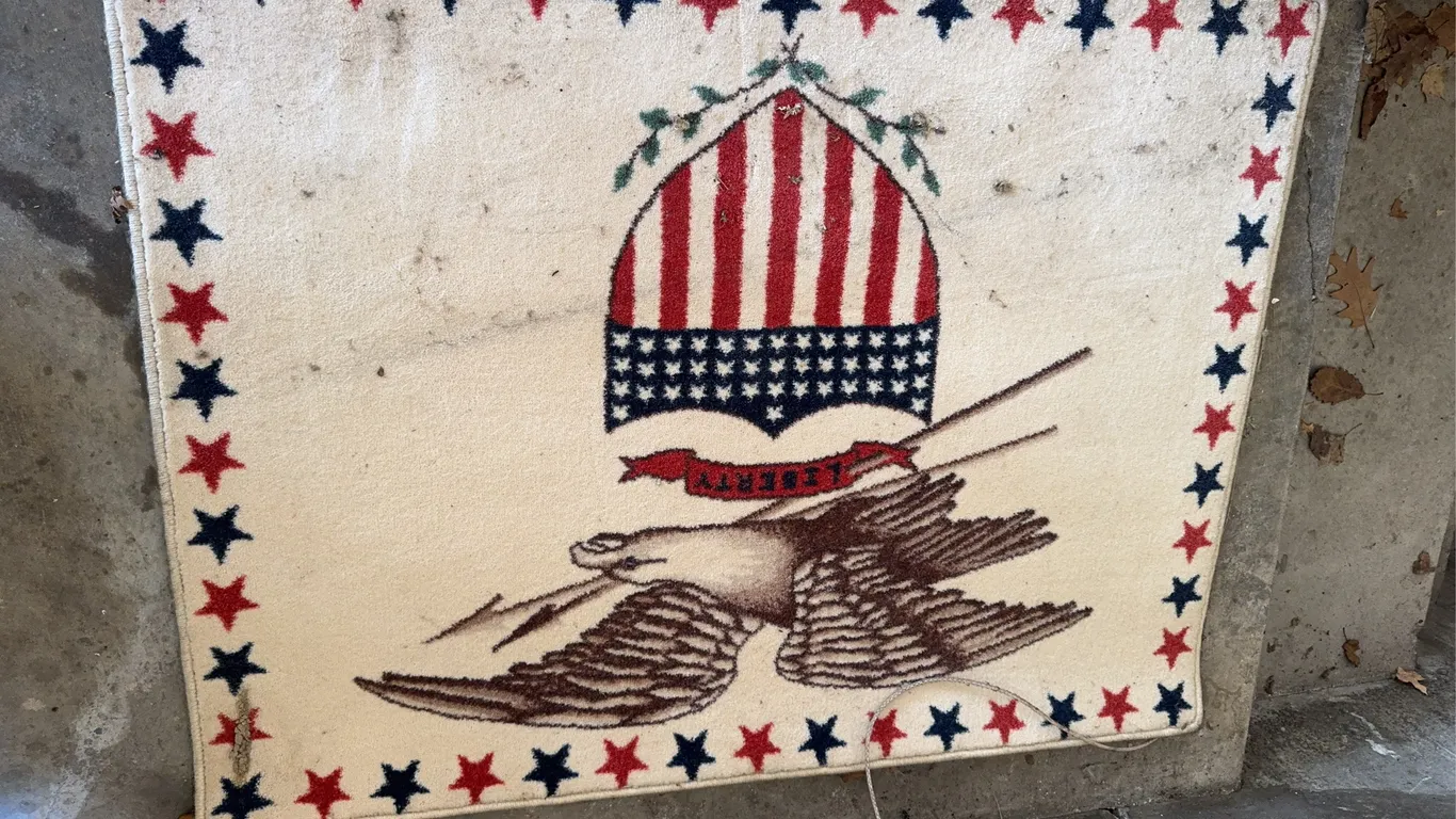 Patriotic American Eagle Rug Featuring Liberty Banner and Shield