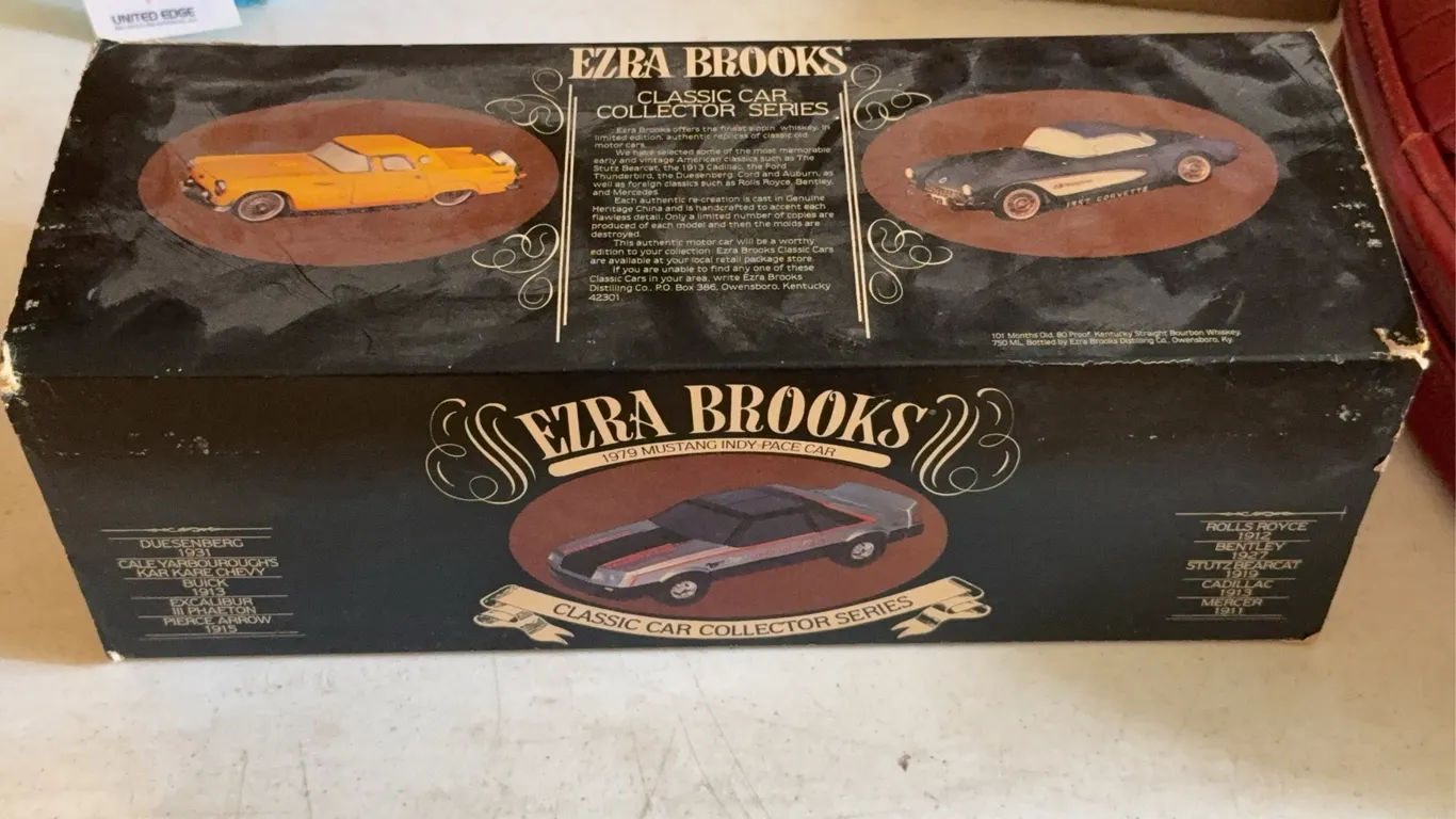 Ezra Brooks 1979 Ford Mustang Indy Pace Car Decanter With Box