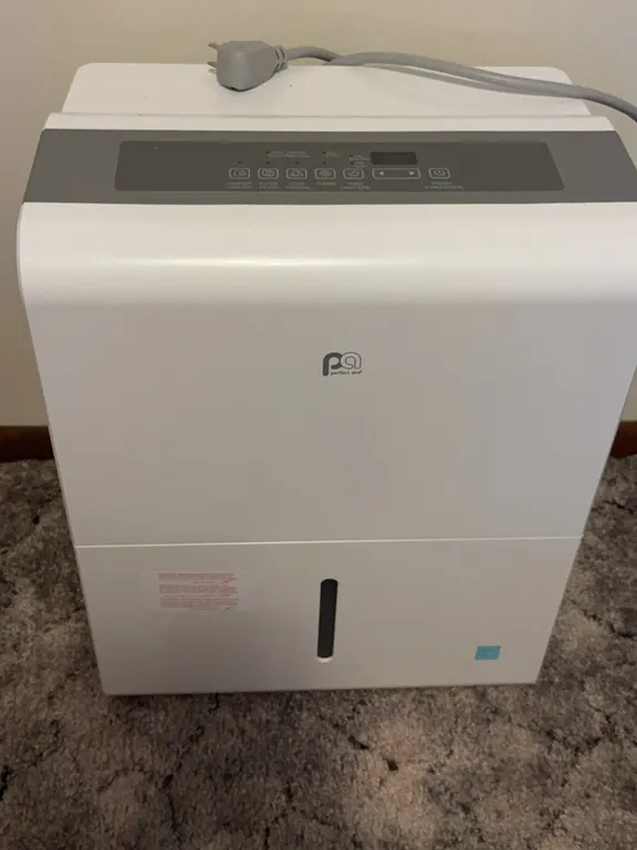 Perfect Aire Portable Dehumidifier With Digital Control Panel