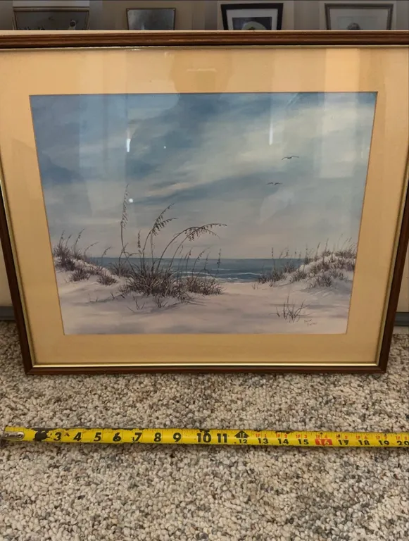 Framed Coastal Art Lot Featuring Carolyn Blish and Janice Estes