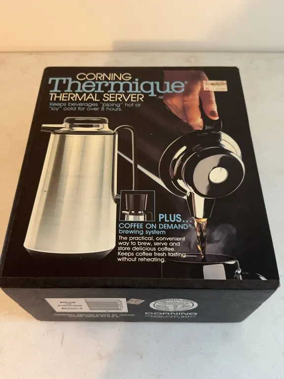 Vintage Corning Thermique 1 Quart Thermal Server Coffee Carafe