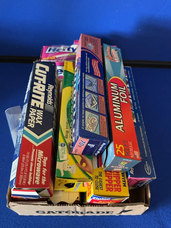 Assorted Household Kitchen Wrap Foil and Storage Bag Lot