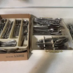 Assorted Stainless Steel Flatware Set Including Imperial USA Cutlery