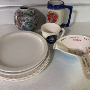 Mixed Estate Lot University Virginia Stein Naval Mug Asian Vase