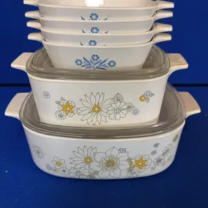 Corning Ware Floral Bouquet Casseroles and Blue Cornflower Dish Collection