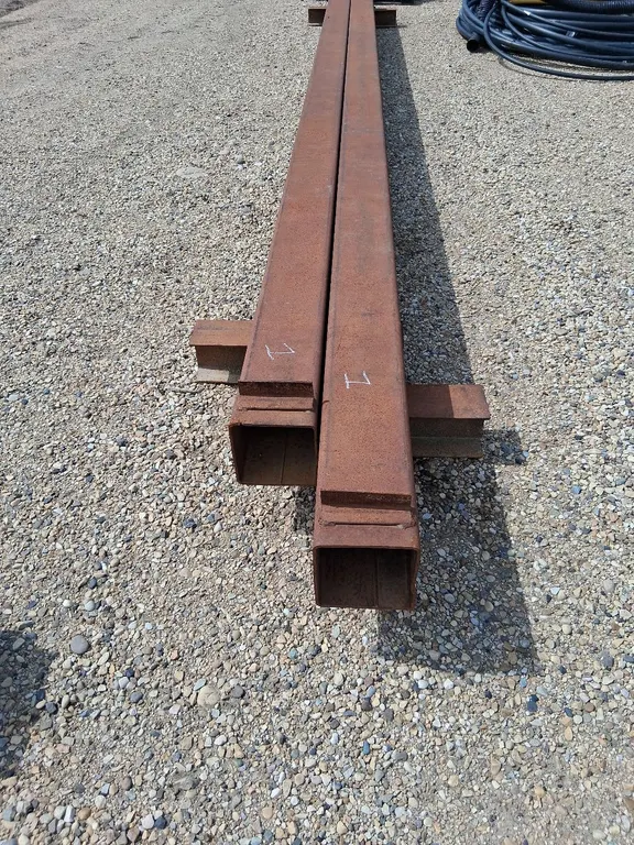 2- 24 Foot 8"x8" Steel Pipe Stands