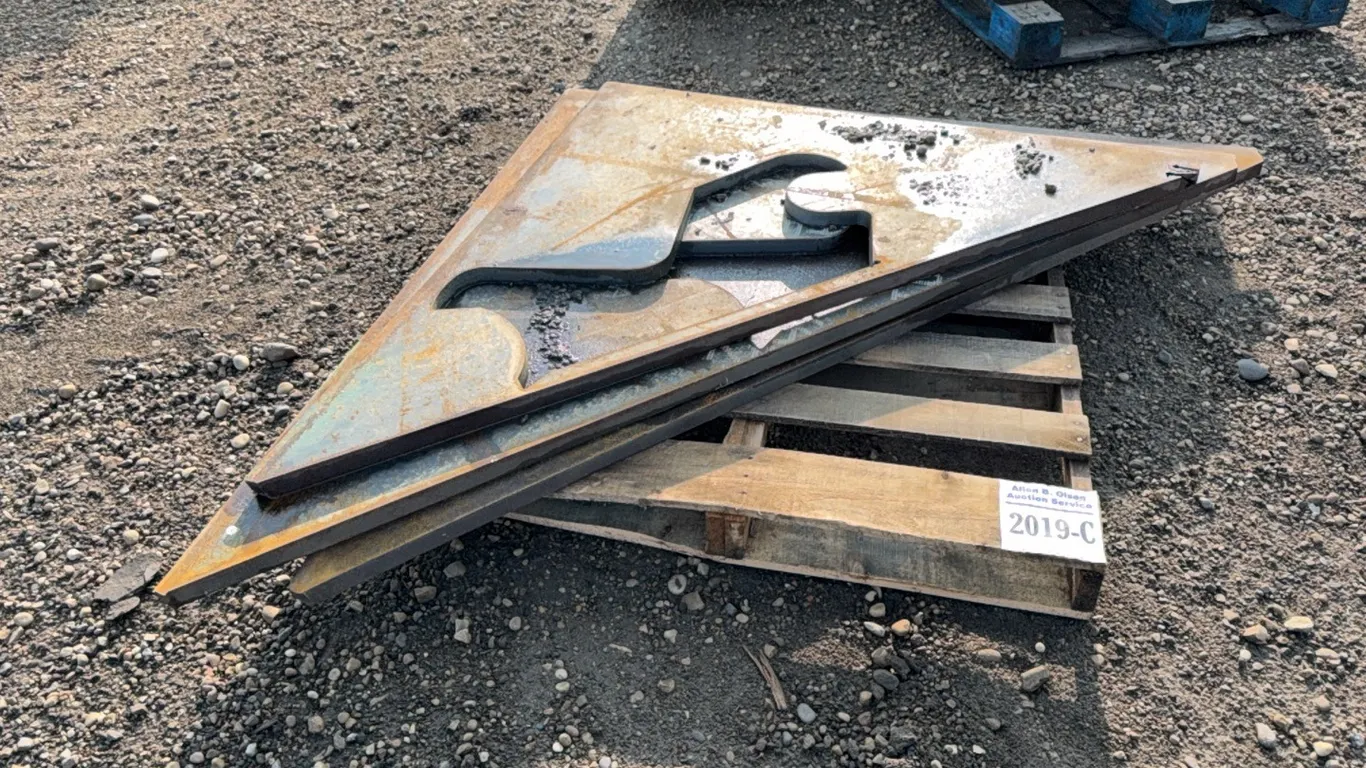3 - ASSORTED CUT STEEL PLATING