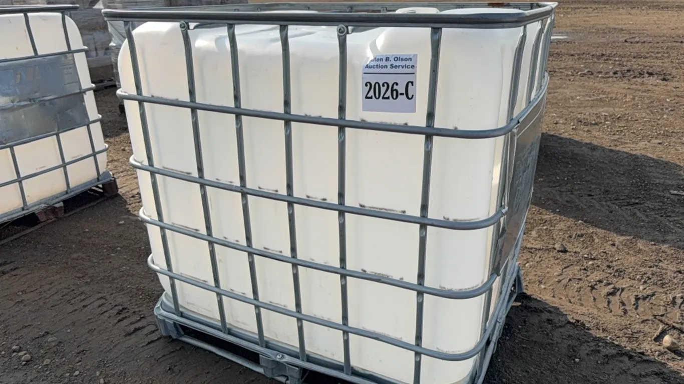 1000 LTR TOTE IN METAL CAGE