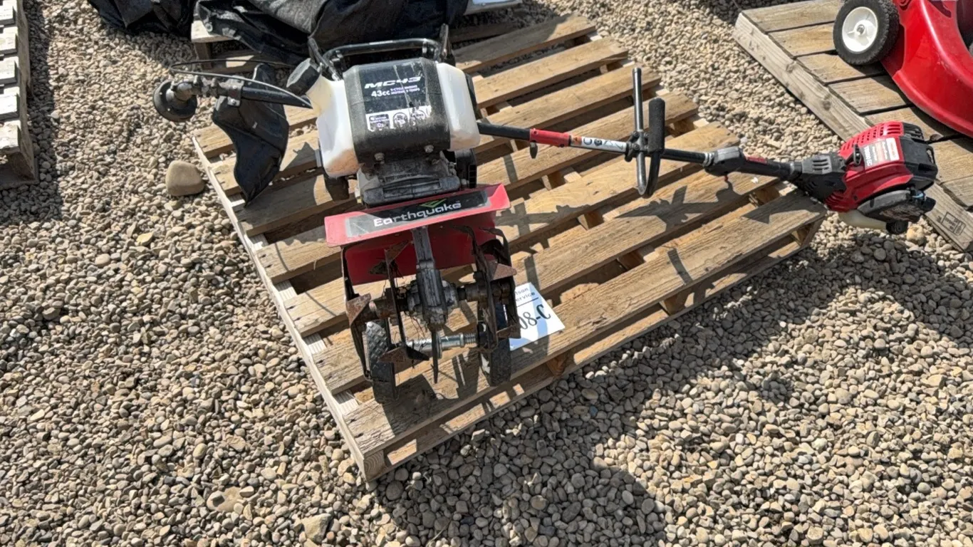 TROY BILT 4 CYCLE WEED WACKER, EARTHQUAKE 2 CYCLE ROTOTILLER - CONDITION UNKNOWN ON BOTH