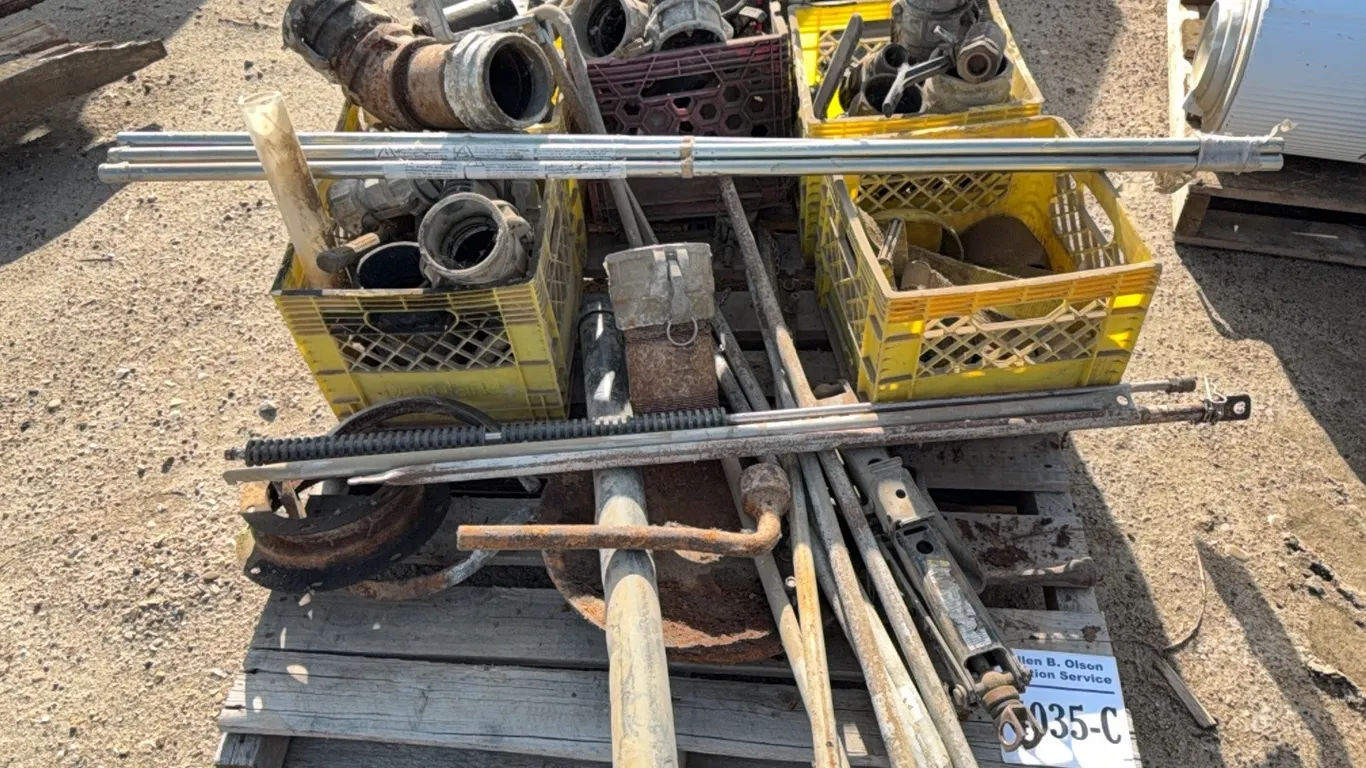 PALLET OF FITTINGS, JACK, TIRE IRON