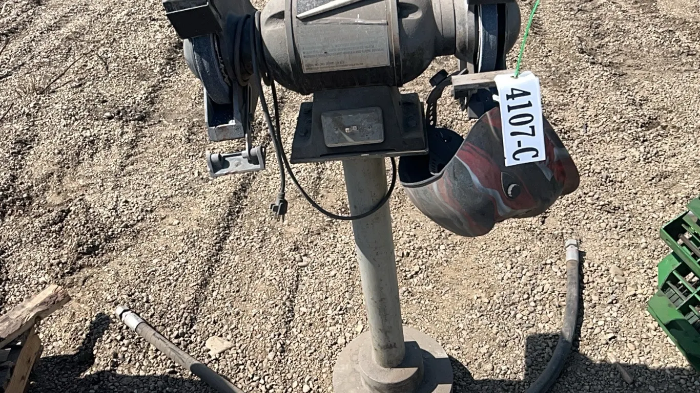 WESTWARD ELECTRIC GRINDER ON STAND w/ HELMET