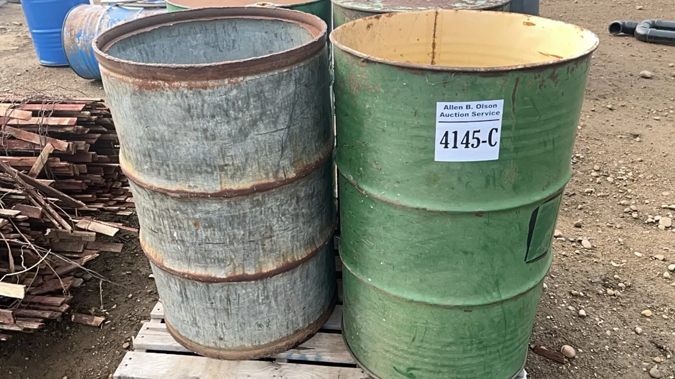 4 - METAL BURN BARRELS