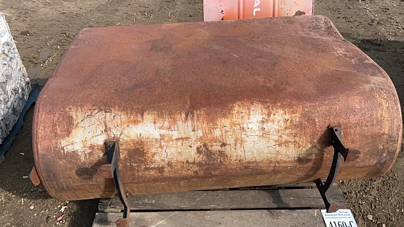 WOOD FURNACE, SHOP BUILT METAL BARREL FURNACE