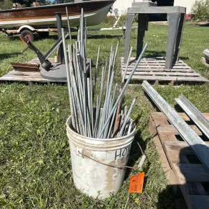 Bucket of Threaded Rods