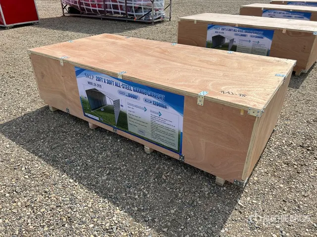 2026 SKLP SK-ZP20 20 ft x 30 ft All-Steel Enclosed Carport (Unused)